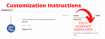 Custom Cheer Coach Christmas Ornament