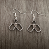Pickleball Double Paddle Cz Earrings