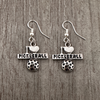 silver I Love Pickleball Earrings