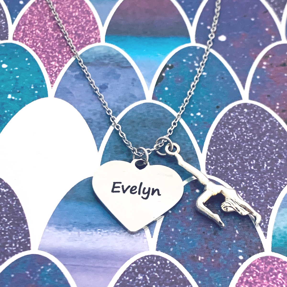 Personalized Engraved Gymnastics Necklace