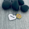Personalized Engraved Softball Heart Necklace