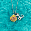Personalized Softball Necklace- Letter