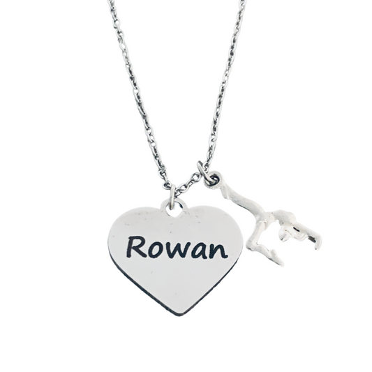 Personalized Engraved Gymnastics Necklace