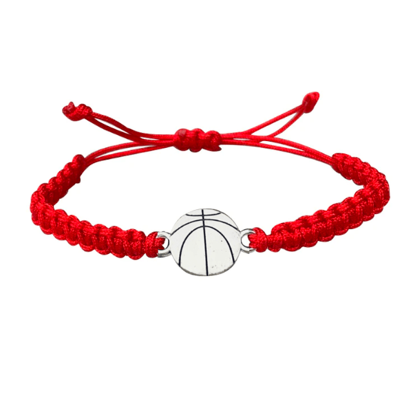 Basketball Rope Bracelet in Red Color