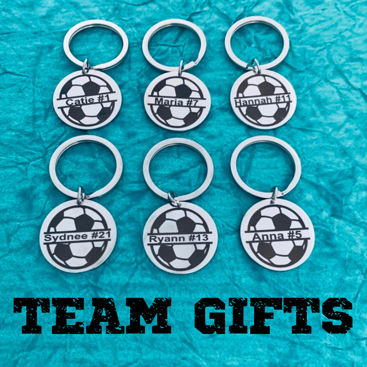Personalized Engraved Soccer Keychain
