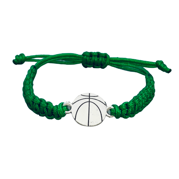 Basketball Rope Bracelet in Green Color