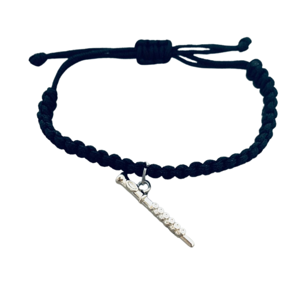 Flute Adjustable Charm Bracelet