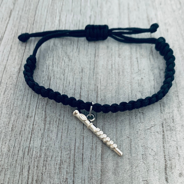 Flute Adjustable Charm Bracelet
