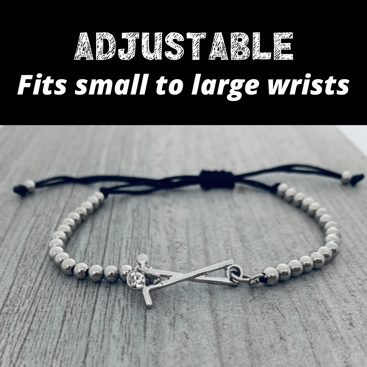 Stylish silver beaded bracelet with realistic golf charm for golf lovers and team gifts