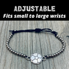Soccer Beaded Charm Adjustable Bracelet