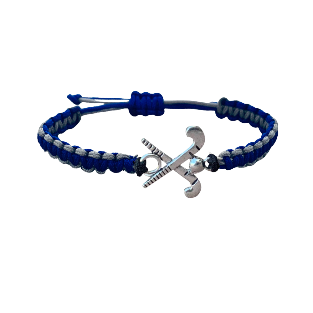 Blue & White Team Color Braided Bracelets - Set of 2 – My Fun Colors