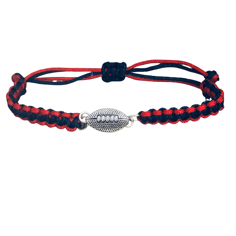 Multi-Colored Football Rope Bracelet - Pick Color | SportyBella