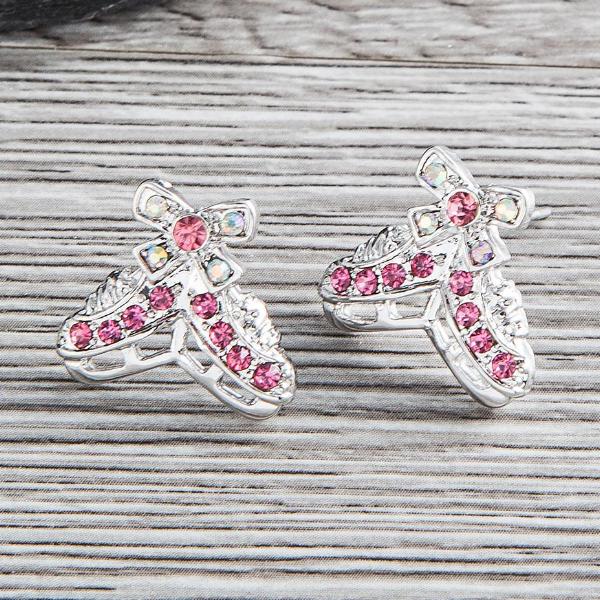 Figure Skating Rhinestone Earrings - Sportybella