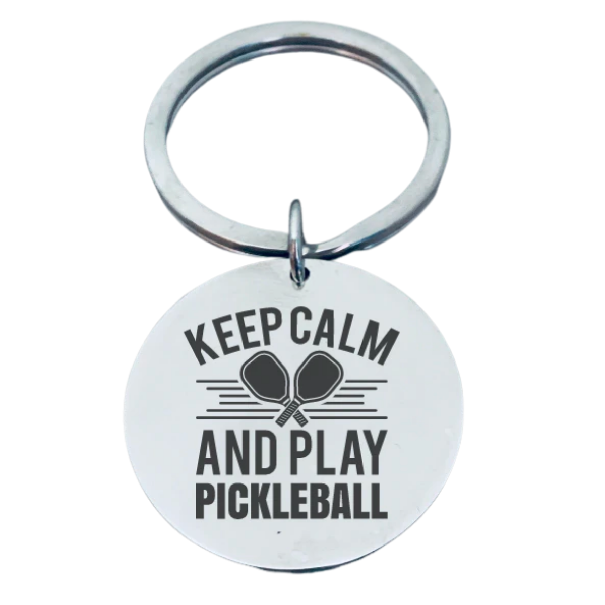 Pickleball Keep Calm Keychain