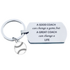 oftball Coach Keychain- A Good Coach Can Change a Game, But a Great Coach Can Change a Life