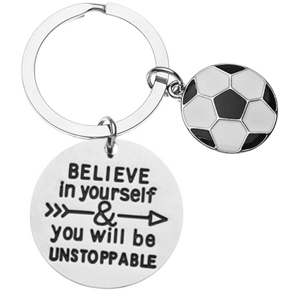 Soccer Keychain -Believe in Yourself