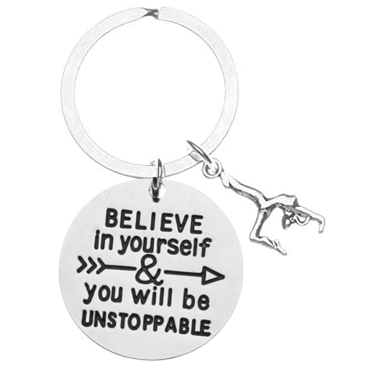 Girls Gymnastics Keychain - Believe In Yourself