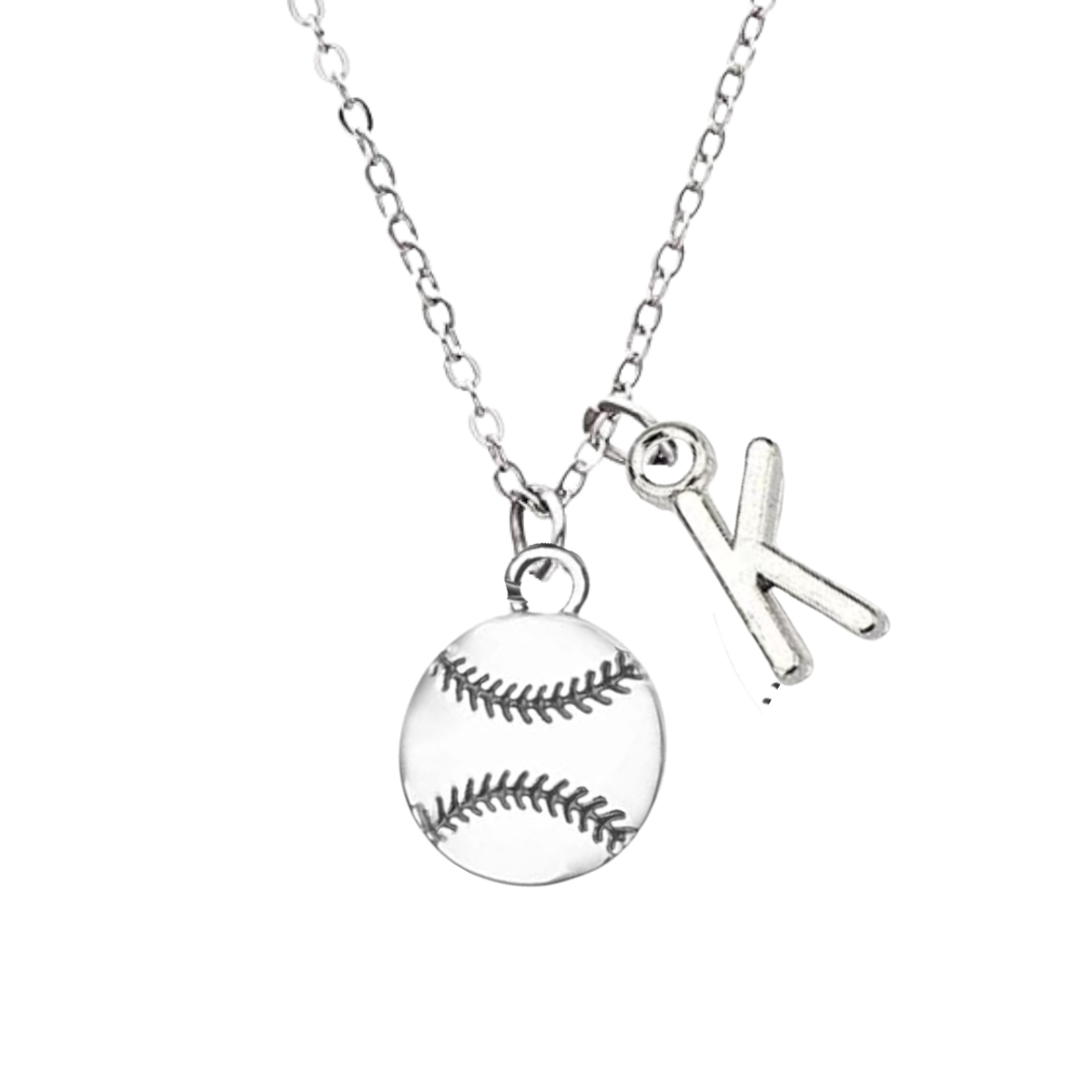 Personalized Love Softball Necklace