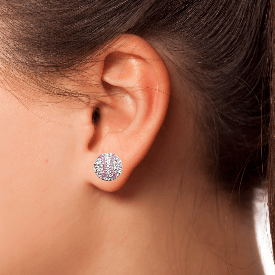 Baseball Rhinestone Earrings