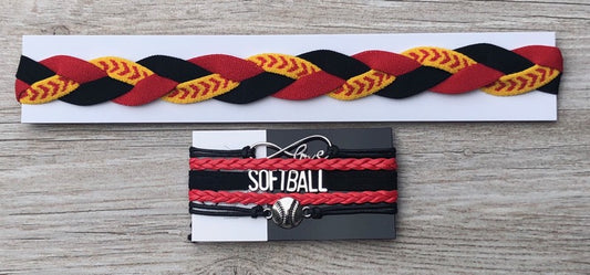 Softball Jewelry Set (Bracelet & Headband) - Sportybella