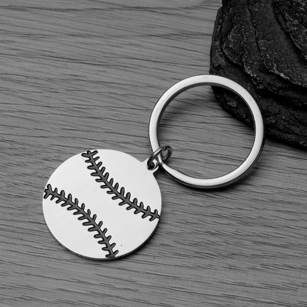 Personalized Engraved Softball Coach Keychain