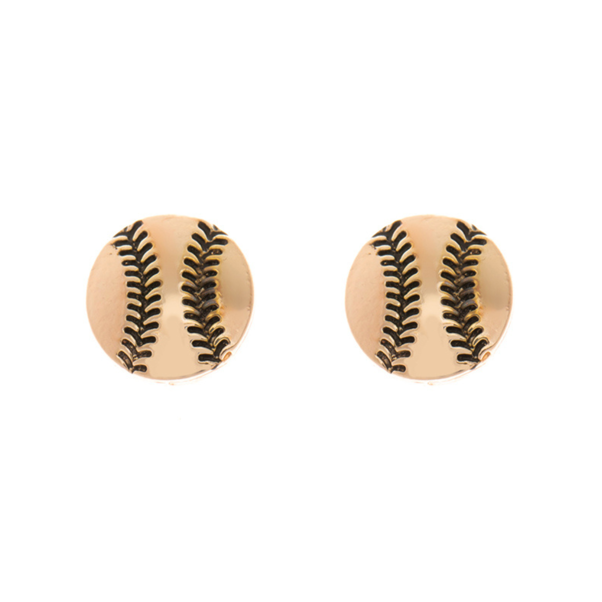 Softball Earrings - Rose Gold