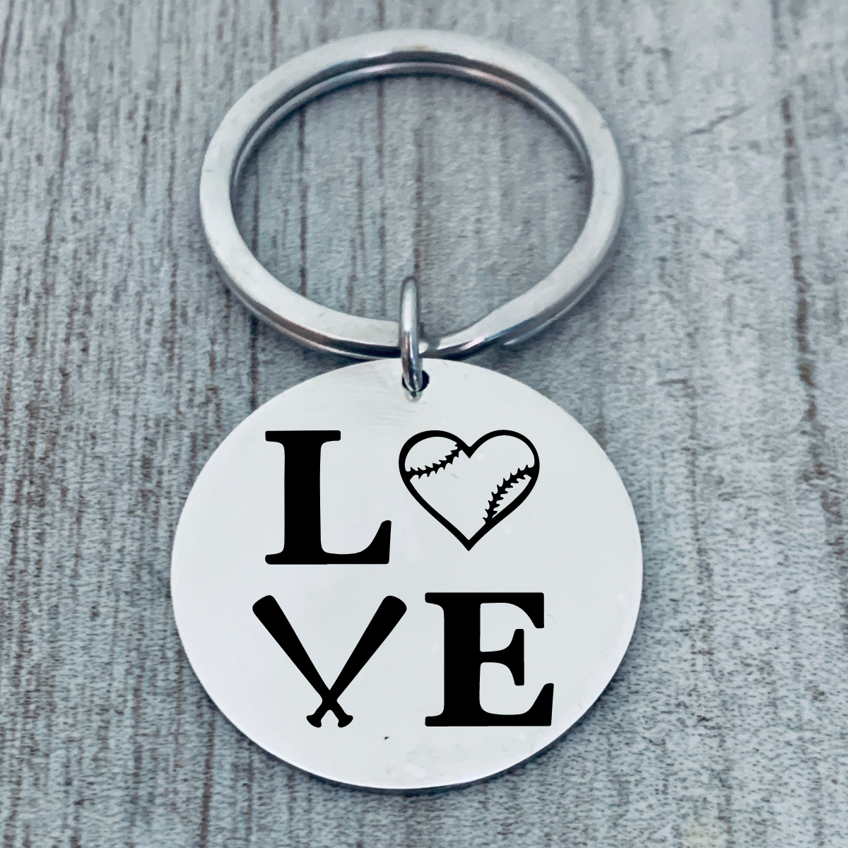 Softball Love Keychain