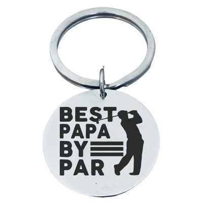 Best Papa By Par Golf Keychain