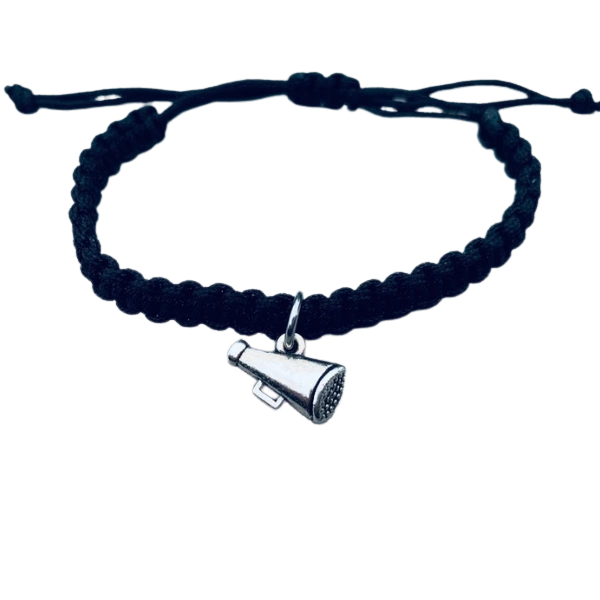 Cheer Adjustable Rope Bracelet - Pick Charm