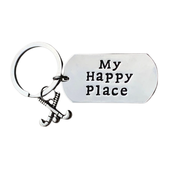Field Hockey Keychain - Happy Place