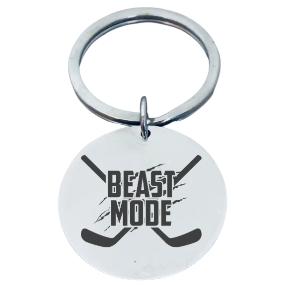 Hockey Keychain - Beast Mode