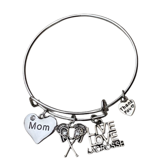 Lacrosse Mom Charm Bracelet