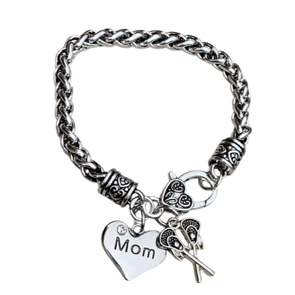 Lacrosse Mom Charm Bracelet