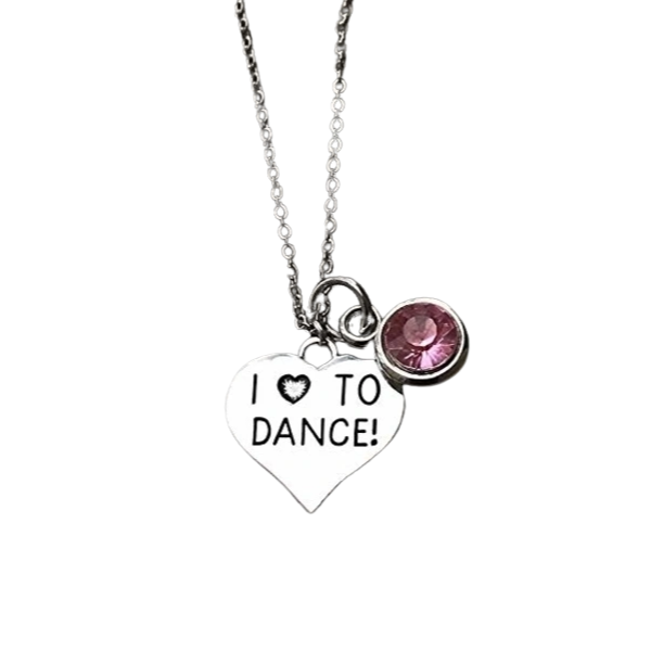 Love to Dance Birthstone Necklace