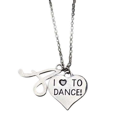 Love to Dance Initial Necklace