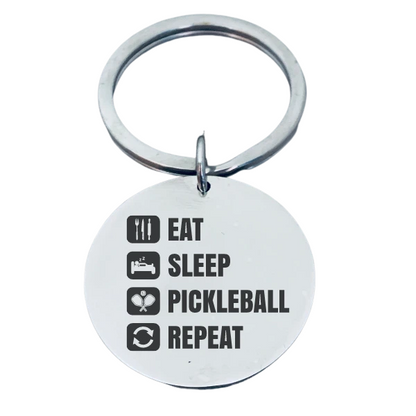 Pickleball Keychain - Eat Sleep Pickleball Repeat