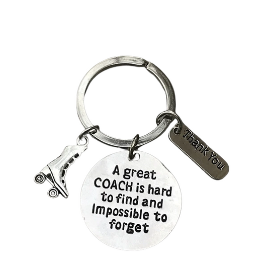 Roller Skating Coach Keychain-A Great Coach is Hard to Find but Impossible to ForgetRoller Skating Coach Keychain-A Great Coach is Hard to Find but Impossible to Forget