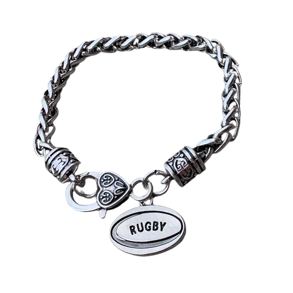 Rugby Bracelet - Silver Chain Bracelet