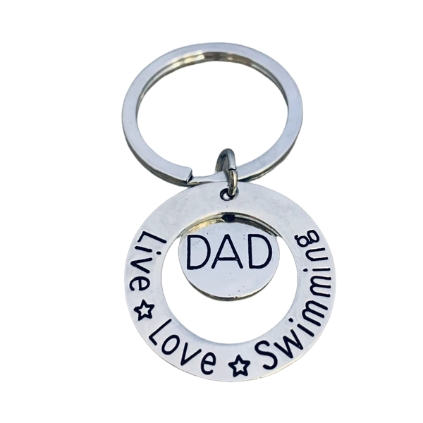 Swim Dad Keychain - Live Love Swimming