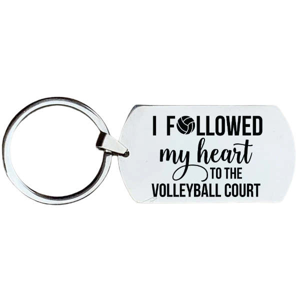 Volleyball Keychain - Followed My Heart to the Volleyball Court