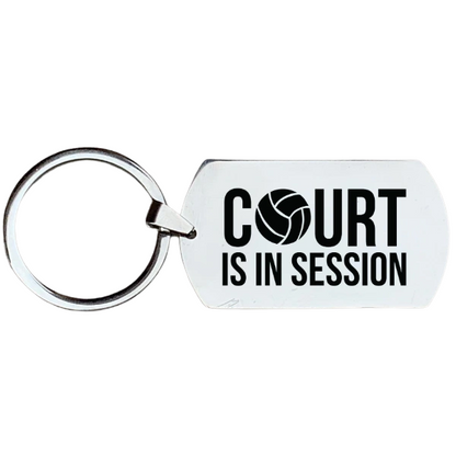 Volleyball Keychain -Court is in Session