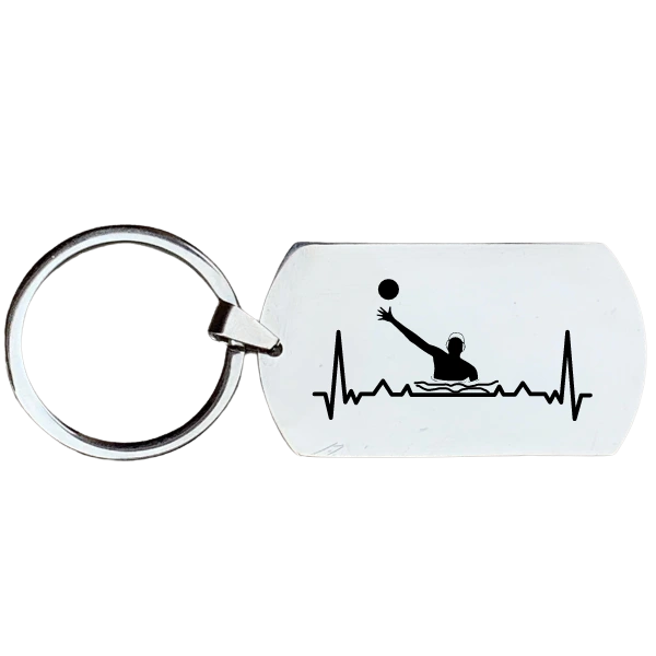 Waterpolo Heartbeat Keychain