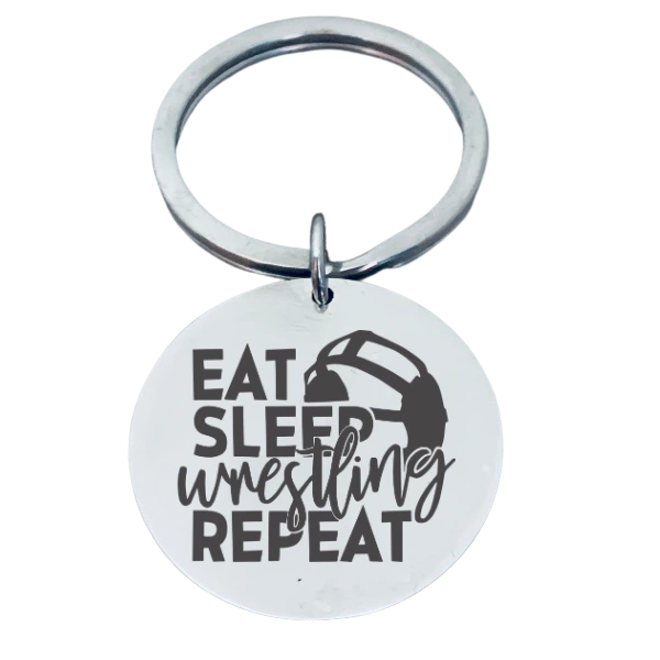 Wrestling Keychain - Eat Sleep Repeat