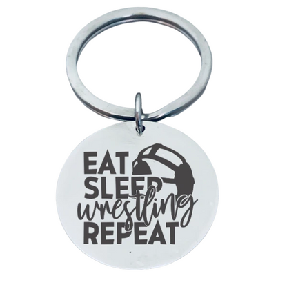 Wrestling Keychain - Eat Sleep Repeat