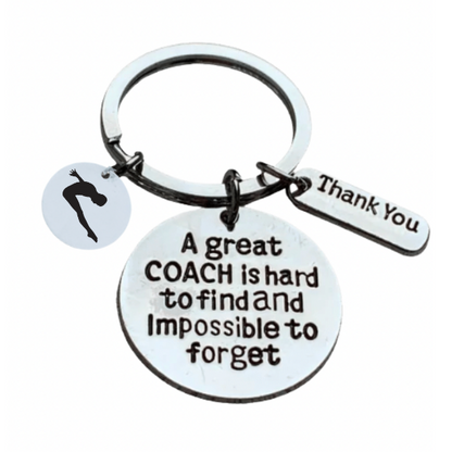 Diving Coach Keychain - Great Coach is Hard to Find