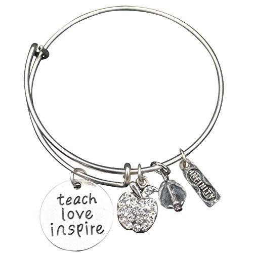 Teacher Love Inspire Bangle Bracelet - Infinity Collection