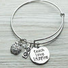 Teacher Love Inspire Bangle Bracelet - Infinity Collection