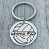 Personalized Engraved Volleyball Keychain