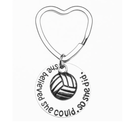 Volleyball She Believed She Could So She Did Keychain