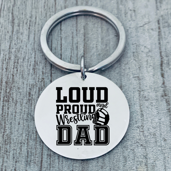 Wrestling Dad Keychain